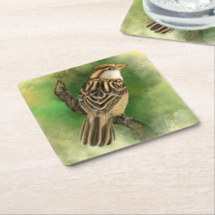 Cute Bird Paper Coaster