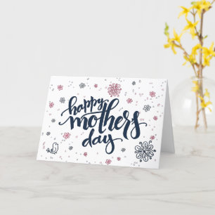 Cute bird & pink peony   HAPPY MOTHER'S DAY Card