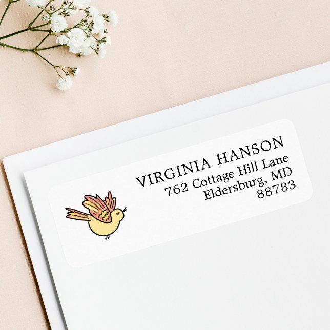 Cute Bird Return Address  Return Address Label (Creator Uploaded)