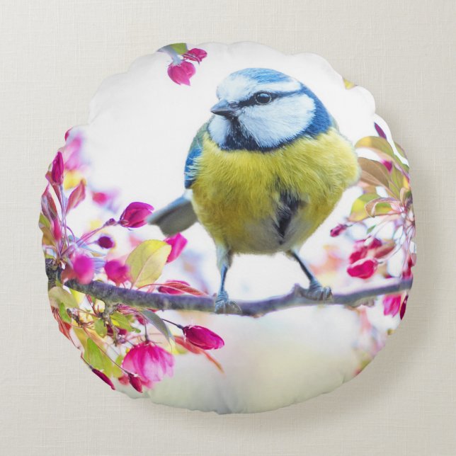 Cute Bird Round Cushion (Front)