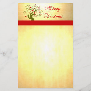 Cute Bird Swirl Tree Gifts and Invitations Stationery