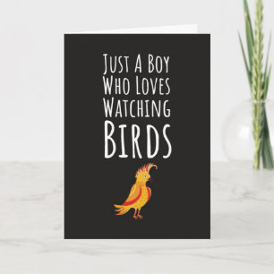 Cute Bird Watching Cards For Boys Birdwatching Kid