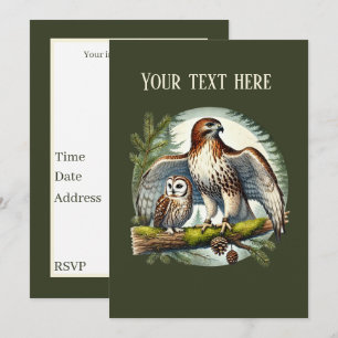 cute bird watching party invitation