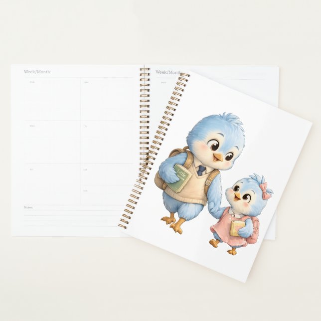 Cute Bird Weekly Planner Notebook (Display)