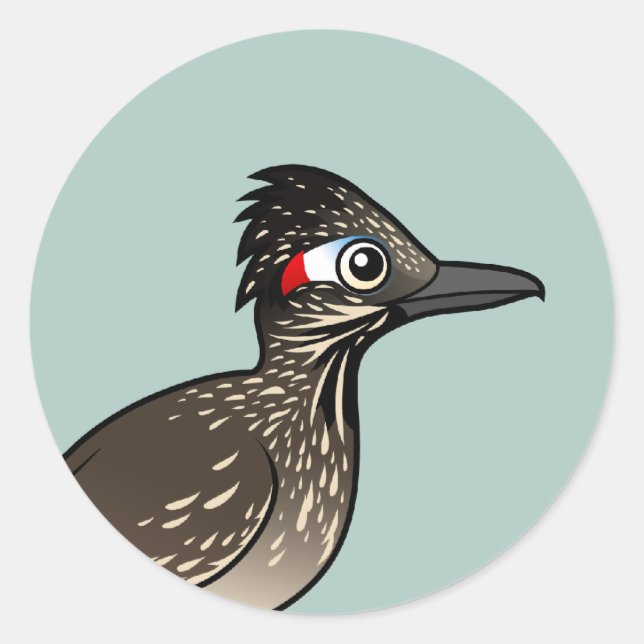 Cute Birdorable Roadrunner Classic Round Sticker (Front)