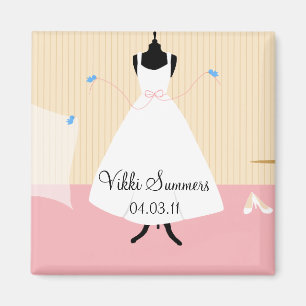Cute Birds Bridal Shower Magnet