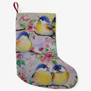 Cute Birds Christmas Stocking