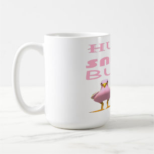 Cute birds colour pink with love message coffee mug