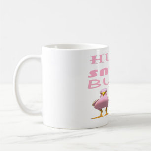 Cute birds colour pink with love message coffee mug