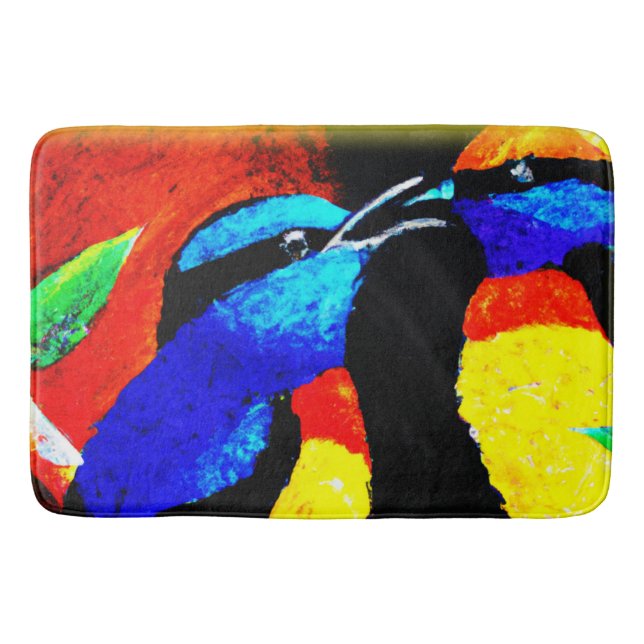 Cute Birds Couple. Buy Now Bath Mat (Front)