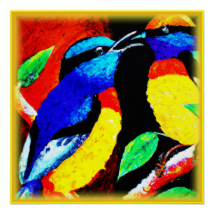 Cute Birds Couple. Buy Now Poster