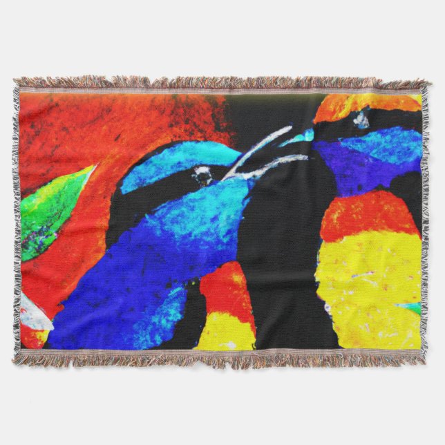 Cute Birds Couple. Buy Now Throw Blanket (Front)