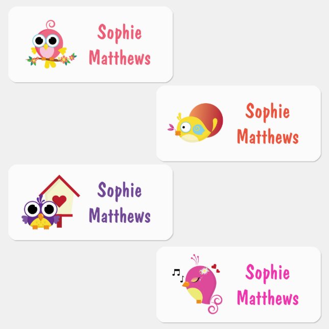 Cute Birds Custom Personalised Name Clothing (Group)