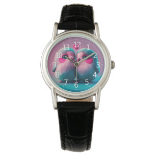 Cute Birds Love Hearts Valentine Inspired Artwork Watch