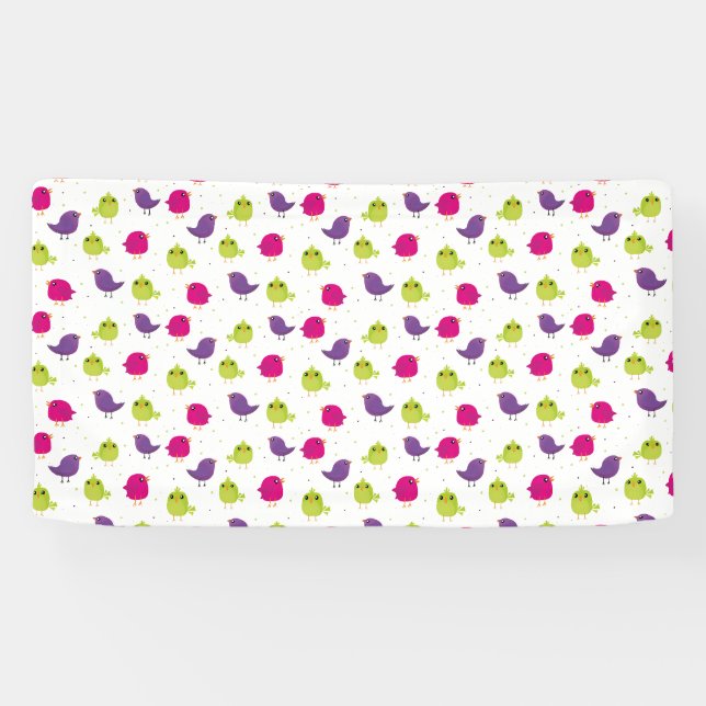 Cute birds pattern banner (Horizontal)