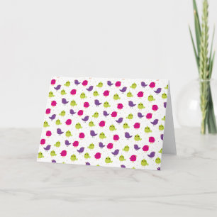 Cute birds pattern invitation