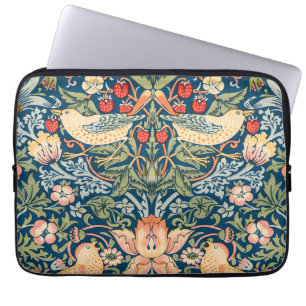 Cute Birds, Strawberry Thief Vintage Art Laptop Sleeve