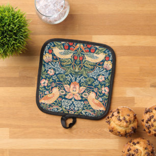 Cute Birds, Strawberry Thief Vintage Art Pot Holder
