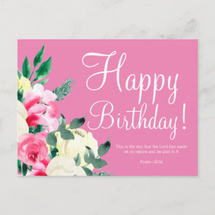 Cute Birthday Bible Verse Postcard