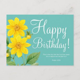 Cute Birthday Bible Verse Postcard