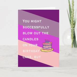 cute birthday cake candles wish card
