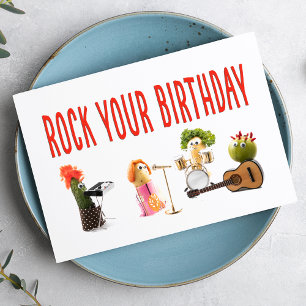 Cute birthday card rock your birthday veggies