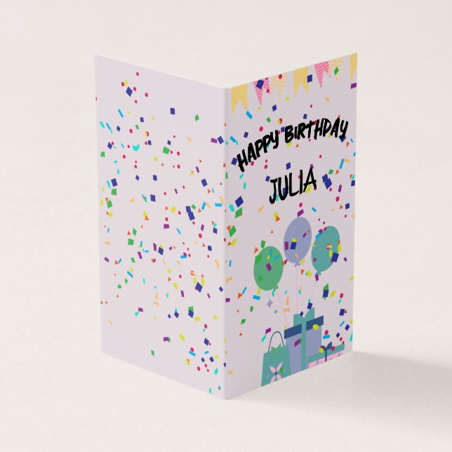 Cute Birthday celebration Greeting card design (Outside)