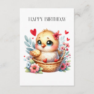 Cute Birthday Chick. Enclosure Card
