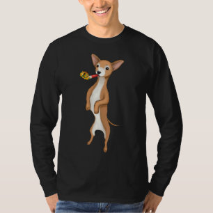 Cute Birthday Chihuahua With A Party Blower T-Shirt