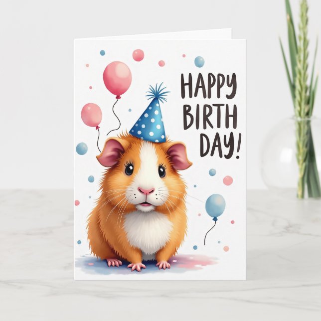 Cute Birthday Critter Card (Front)