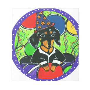 Cute Birthday Dachshund Notepad