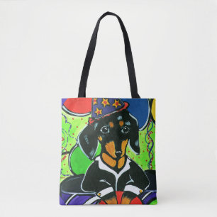 Cute Birthday Dachshund Tote Bag