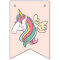 Cute Birthday Doodle Flying Rainbow Unicorn
