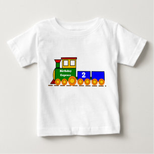 Cute Birthday Express Train with Number for Age Baby T-Shirt