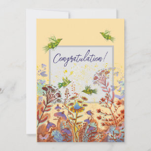 cute birthday floral invitation