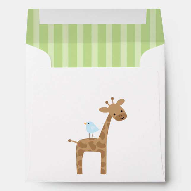 Cute Birthday Giraffe Envelope (Back (Bottom))