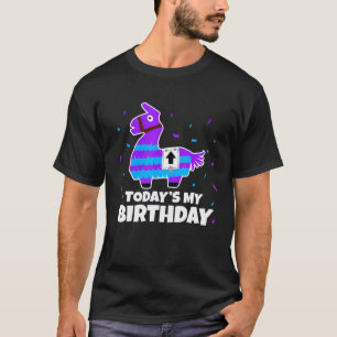 Cute Birthday Llama Bday Animal Party Tee