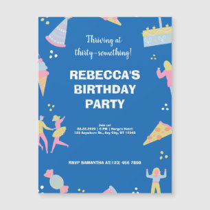 Cute birthday magnetic invitation