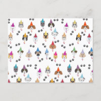 Cute Birthday Party Dogs Pattern