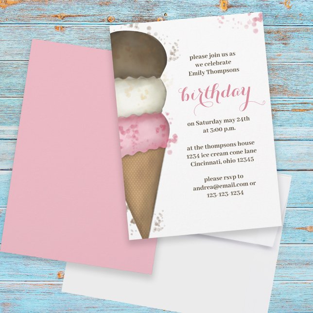 Cute Birthday Party Ice Cream Template (Creator Uploaded)