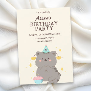Cute birthday party invitation