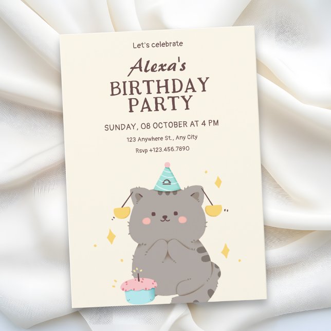 Cute birthday party invitation (Creator Uploaded)