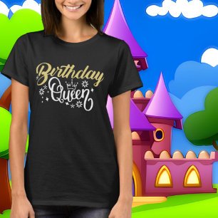 cute Birthday Queen word art T-Shirt