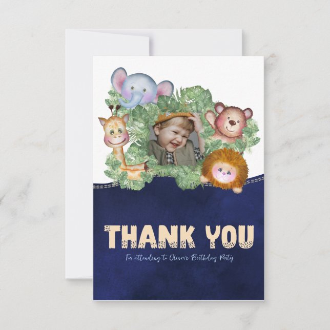 Cute birthday thank you card (Front)