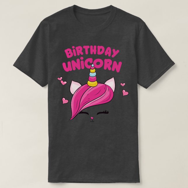 Cute Birthday Unicorn Gift Idea T-Shirt (Design Front)