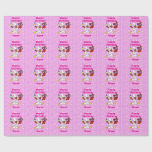 Cute Birthday Wrapping Paper Flat Sheet Set of 3