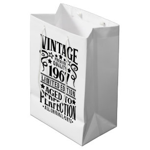 Cute Birthday year 1967 party Medium Gift Bag