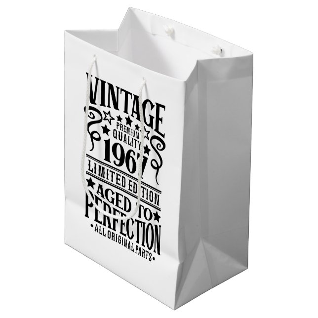 Cute Birthday year 1967 party Medium Gift Bag (Front Angled)
