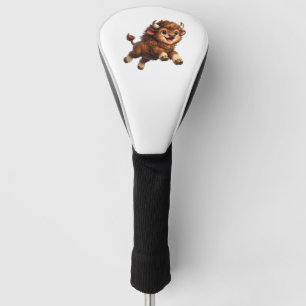 Cute Bison with Big Eyes Happy Wildlife Cartoon Golf Head Cover
