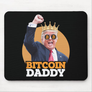 Cute Bitcoin Daddy Trump Crypto King Money Evoluti Mouse Pad